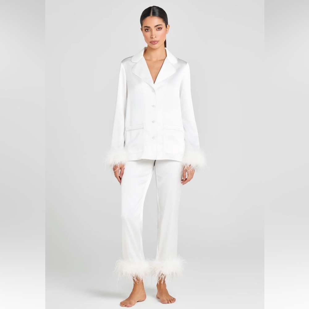 Nadine Merabi - Darcie White Pajamas - SMALL